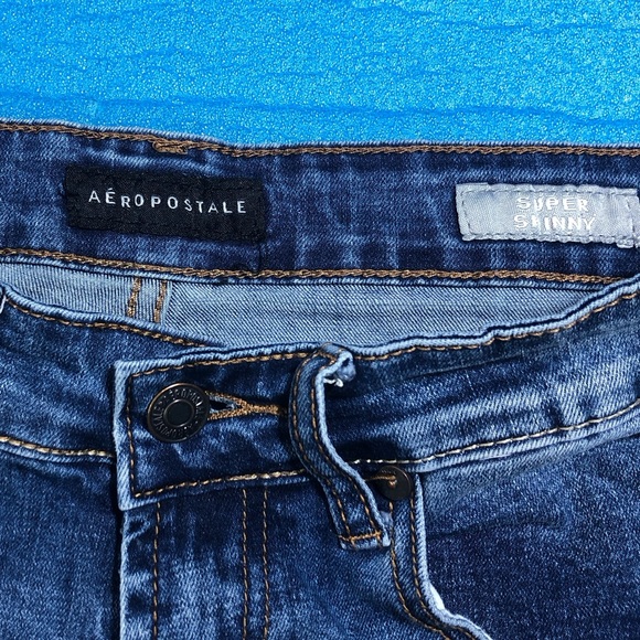 Aeropostale- Men’s Super Skinny  Blue Jeans - Picture 6 of 6